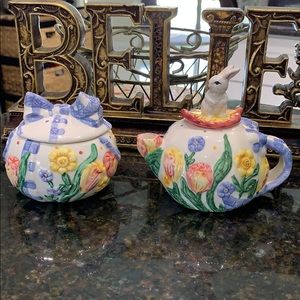 Easter cream and sugar set